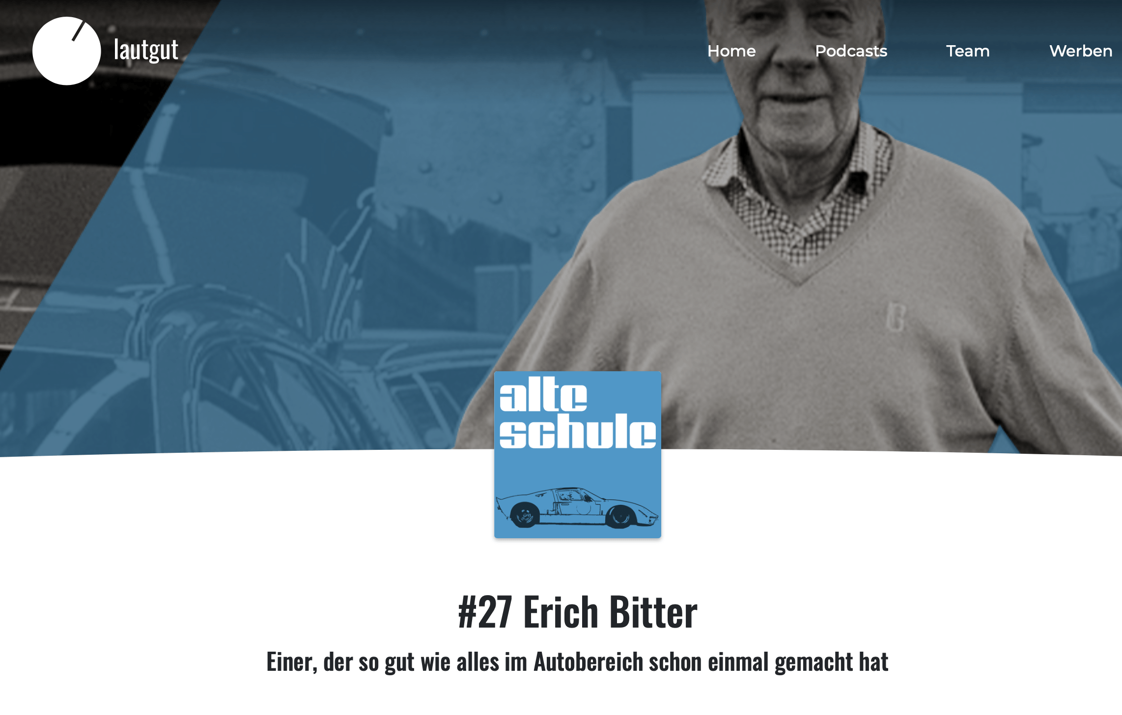 Erich Bitter und sein bewegtes Leben – live